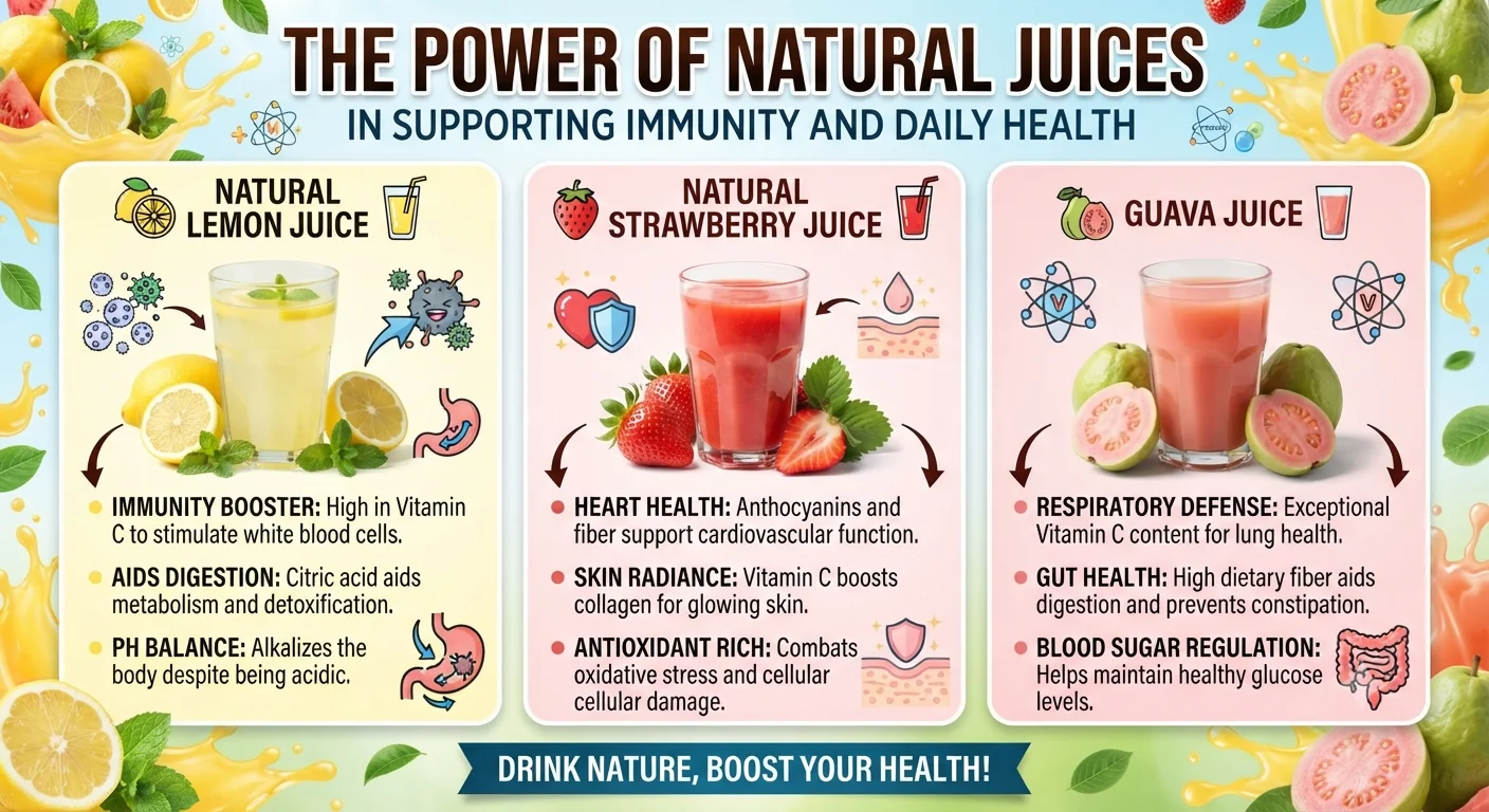 Benefits of Natural Juices for Supporting Immunity and Everyday Health