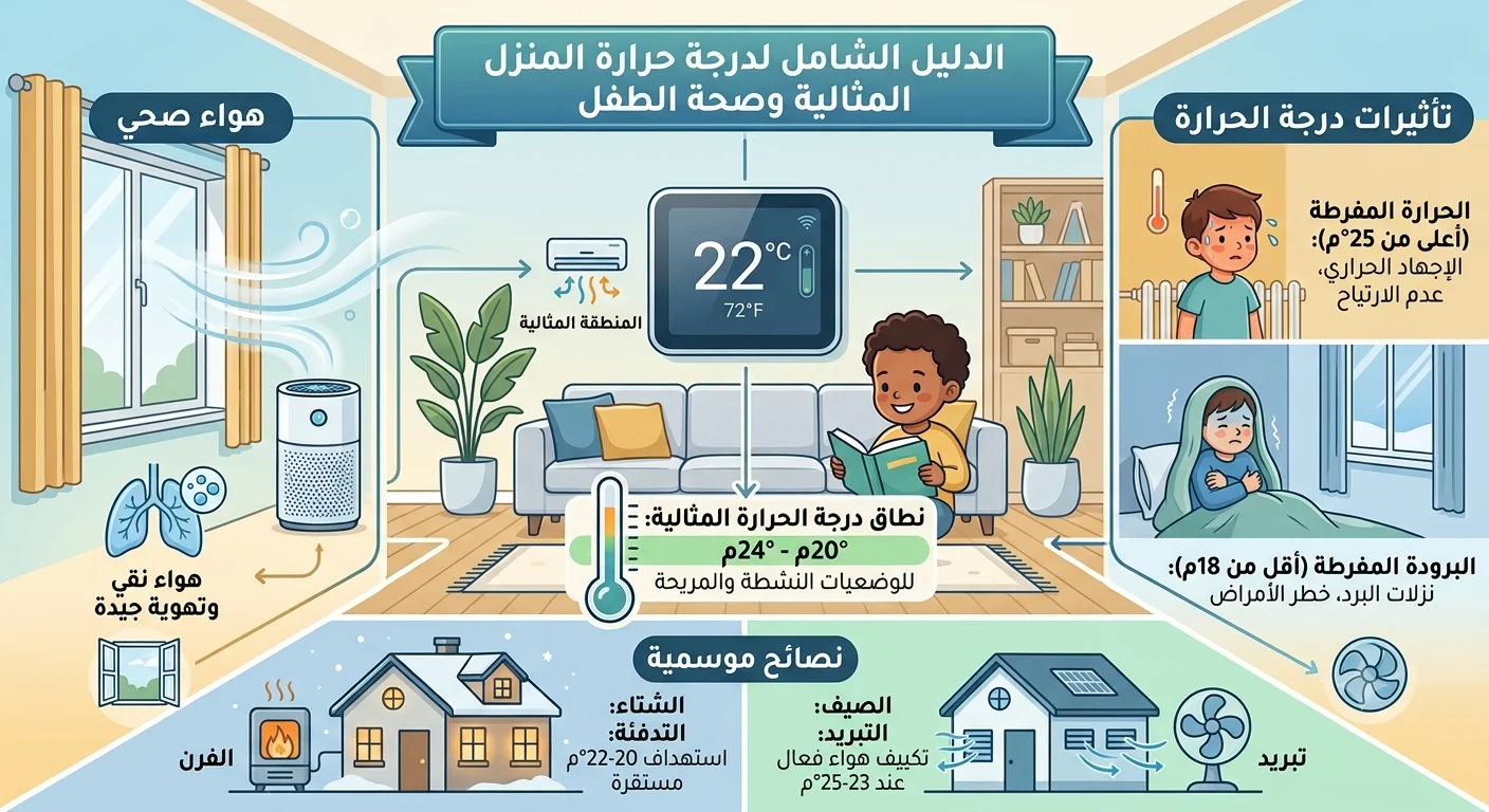 أفضل درجة حرارة داخل المنزل للحفاظ على صحة الأطفال