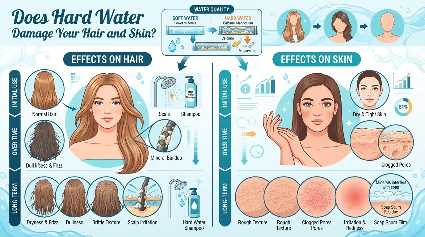 Does Hard Water Damage Your Hair and Skin